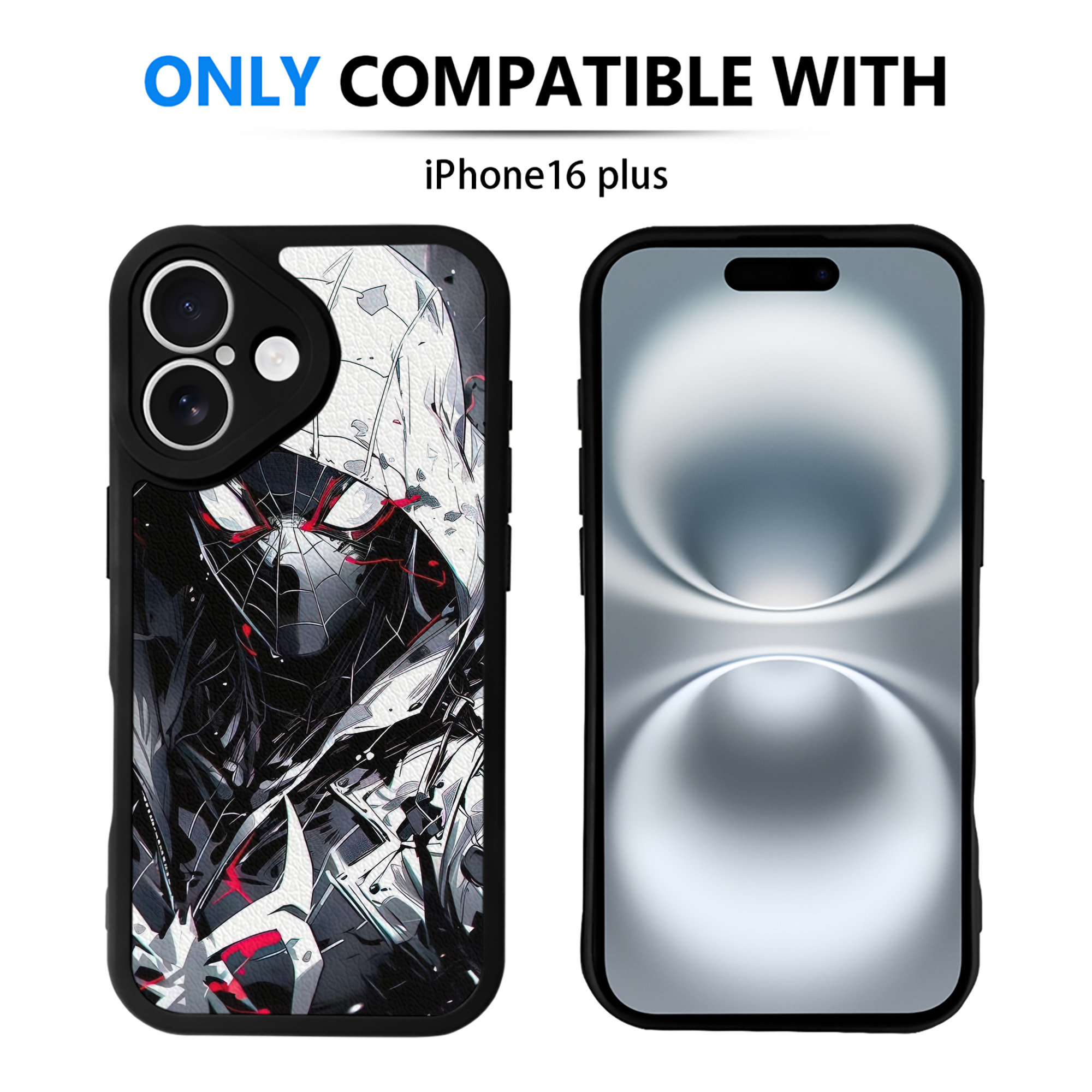 Spider Man スパイダーマン 【iPhone 16シリーズ対応】シリコンスマホケース（レザー調） 材質：シリコン